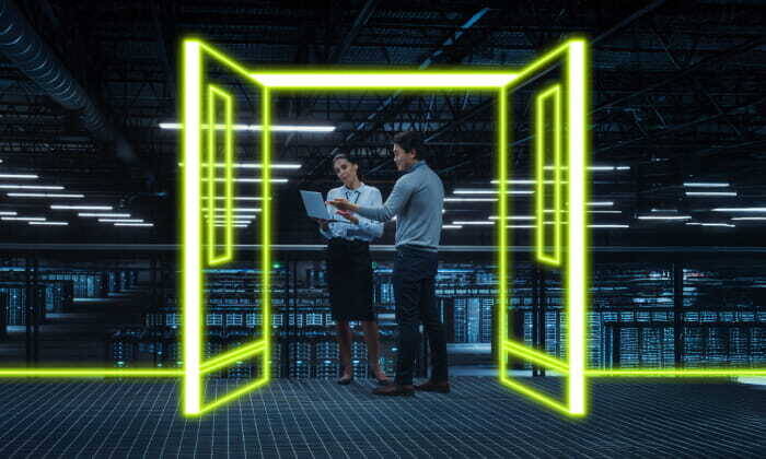 Opening doors slider servers 02