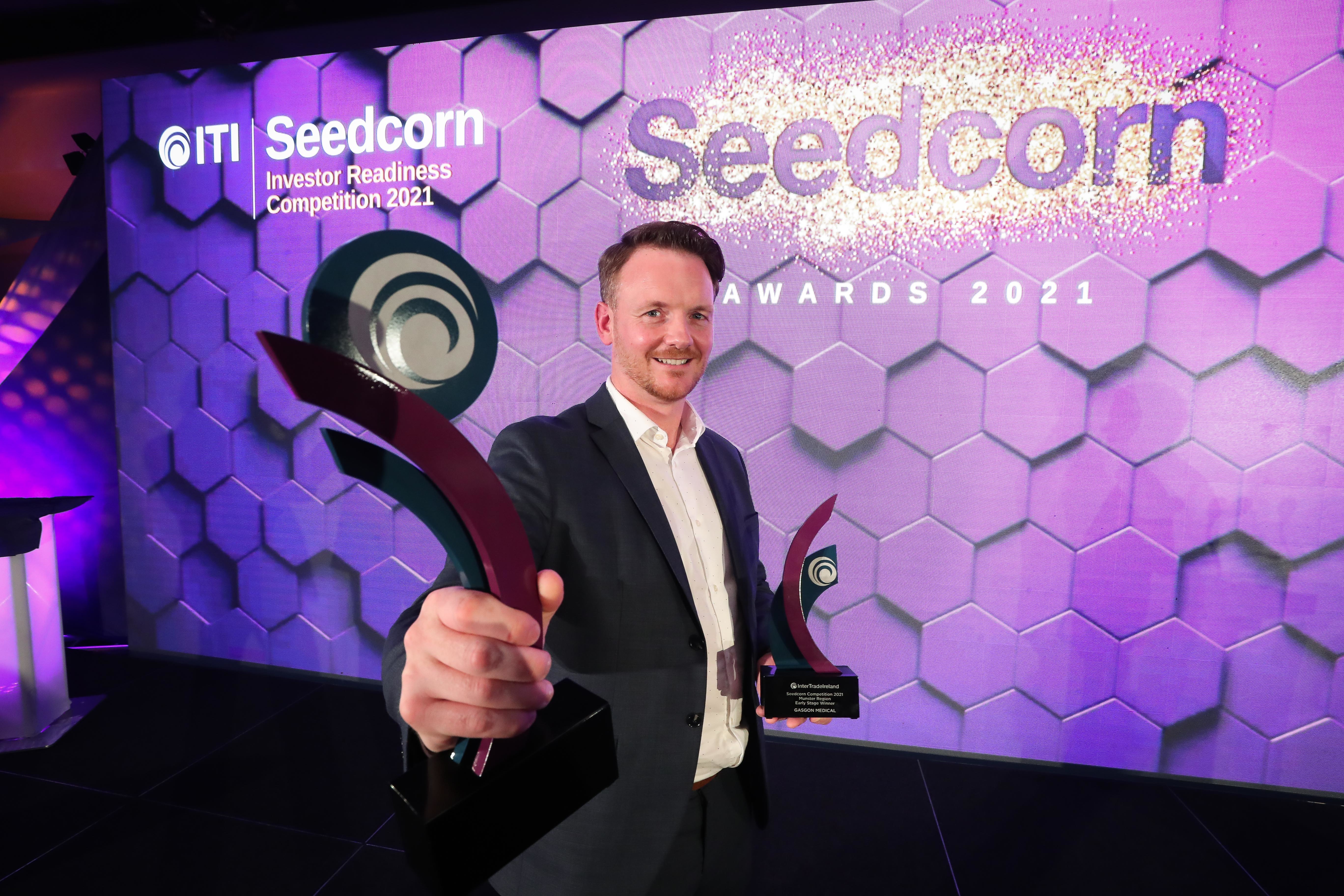 2021 Overall Winner of the Seedcorn Investor Readiness Competition, Vincent Forde, CEO of Gasgon Medical