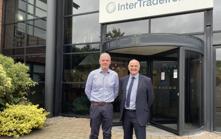 Colm Mc Gribben owner of Viltra and Martin Robinson are pictured outside Inter Trade Irelands Offices