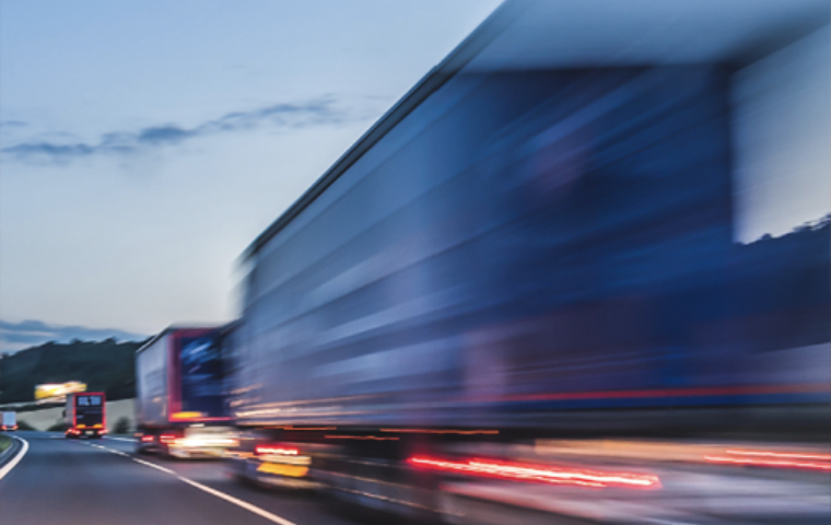 Lorries on a busy motorway
