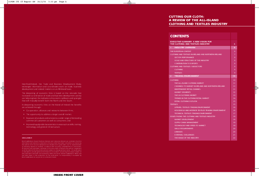 A Review of the All Island Clothing and Textiles Industry