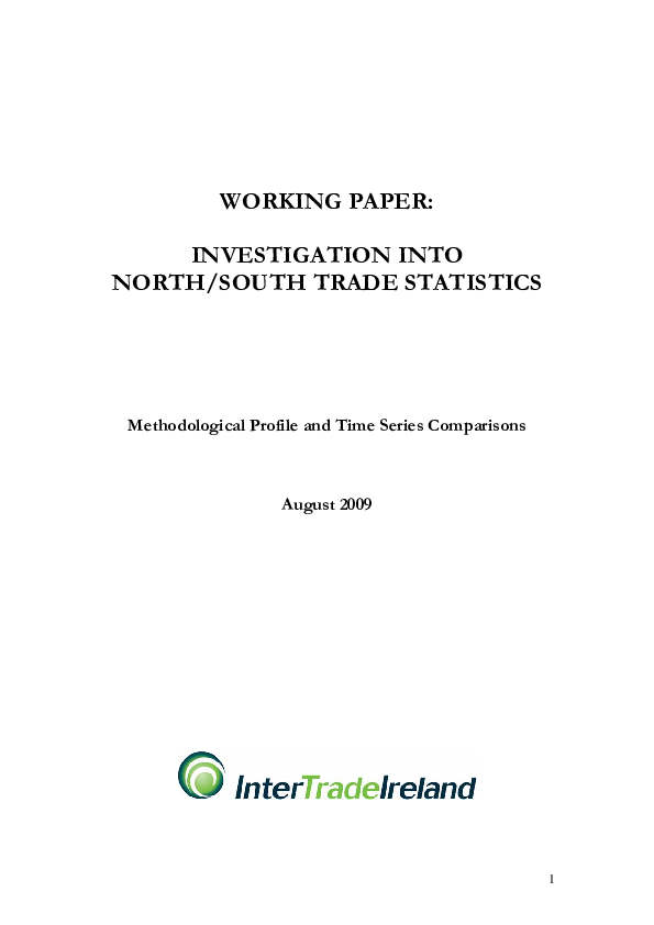 Investigation into North South Trade Statistics